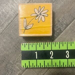 Vap! Scrap Yellow Flower Rubber Stamp